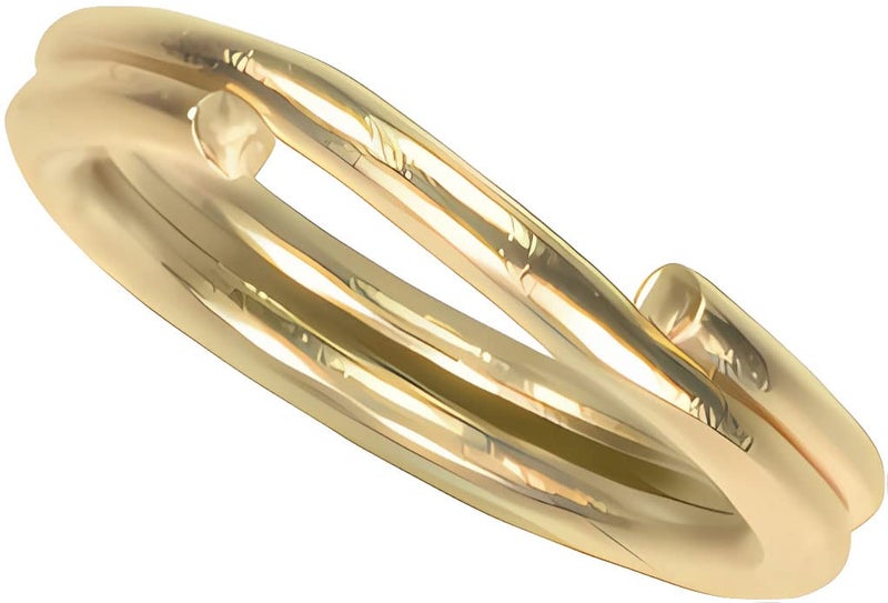 uGems 14K Gold 8mm OD 6.3mm ID Round Split Ring Yellow Color Classic Design Element for Jewelry Design and Repair, for Secure and Intricate Designs Single Piece for Custom Creations Qty. 1 SKU kt-0108 - Image 2